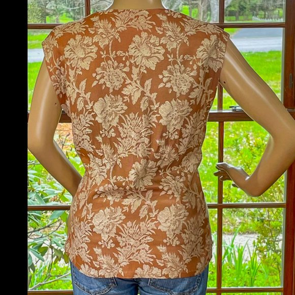 ▪️VTG▪️SUSAN BRISTOL▪️1990's Multimedia Bow Accented Cottagecore Vest - Picture 2 of 8